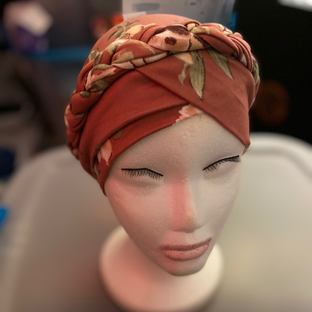 Pink Printed Turban